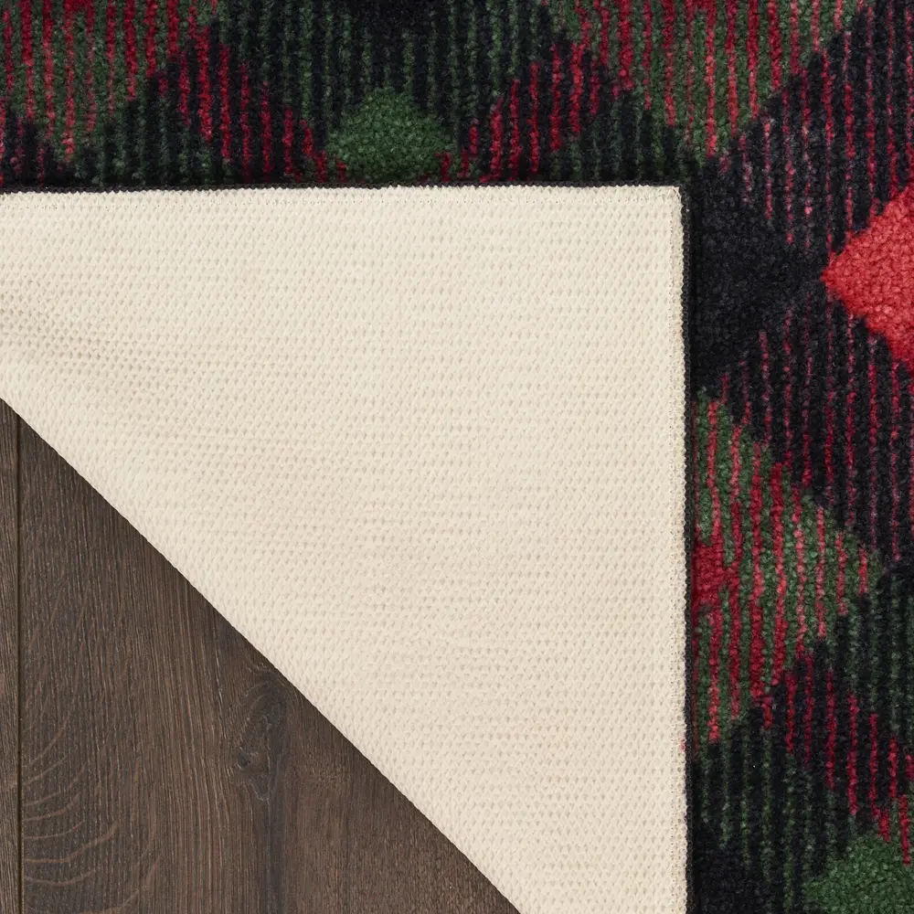 Nourison Accent Decor/Xmas 188Jp 2' x 3' Red Black Indoor