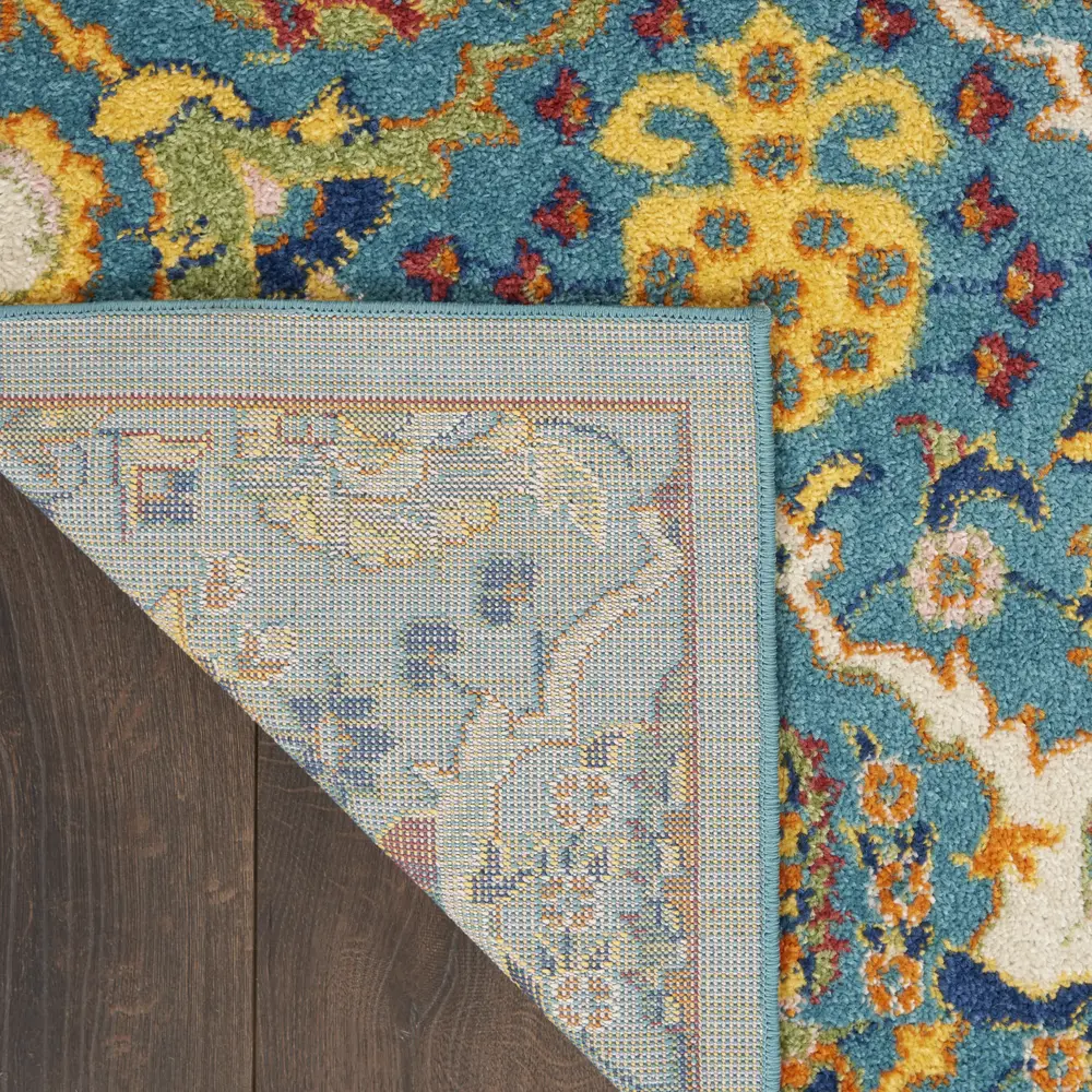 Nourison Allur 9' x 12' Turquoise Ivory Bohemian Indoor Rug