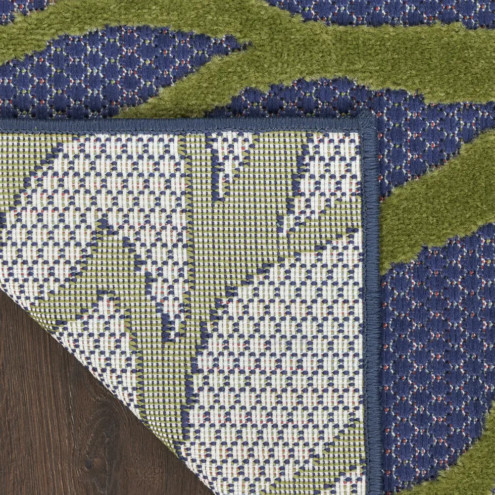 Nourison Aloha 6' x 9' Navy Multicolor Outdoor Rug