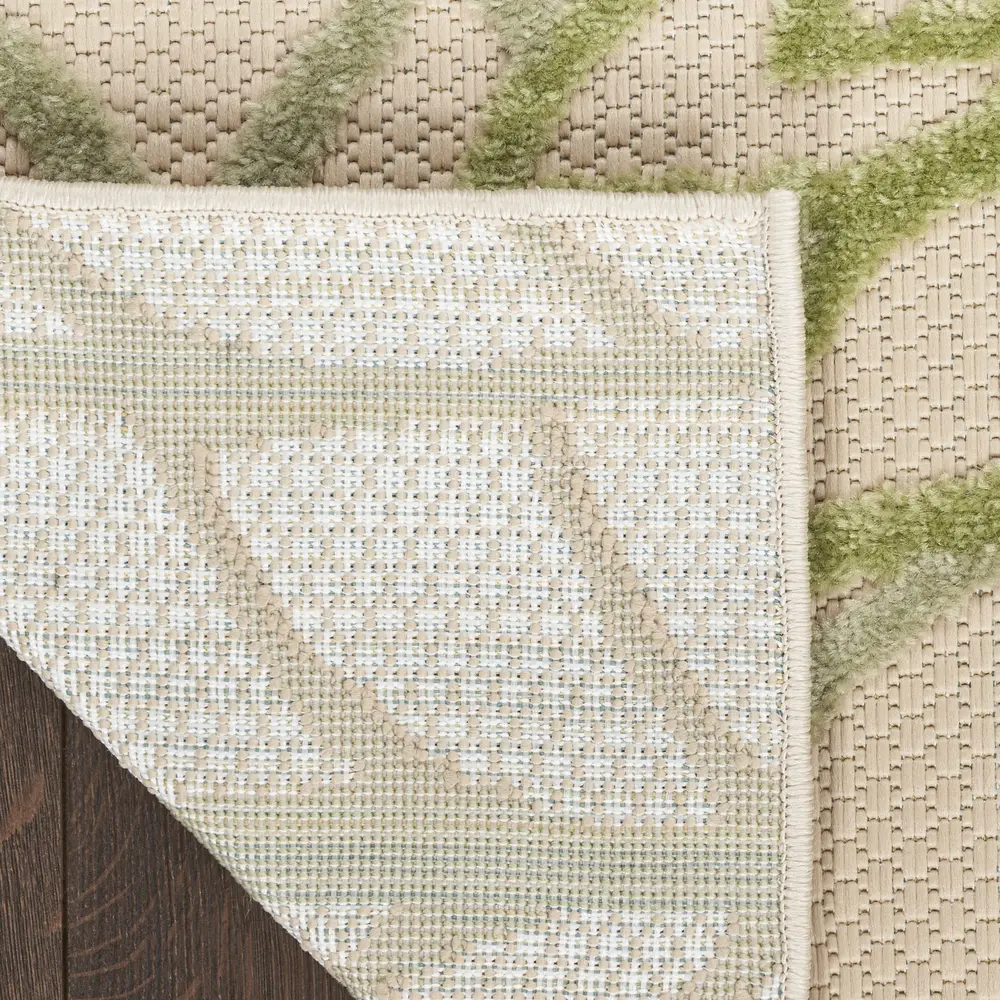 Nourison Aloha 6' x 9' Ivory Green Tropical Rug