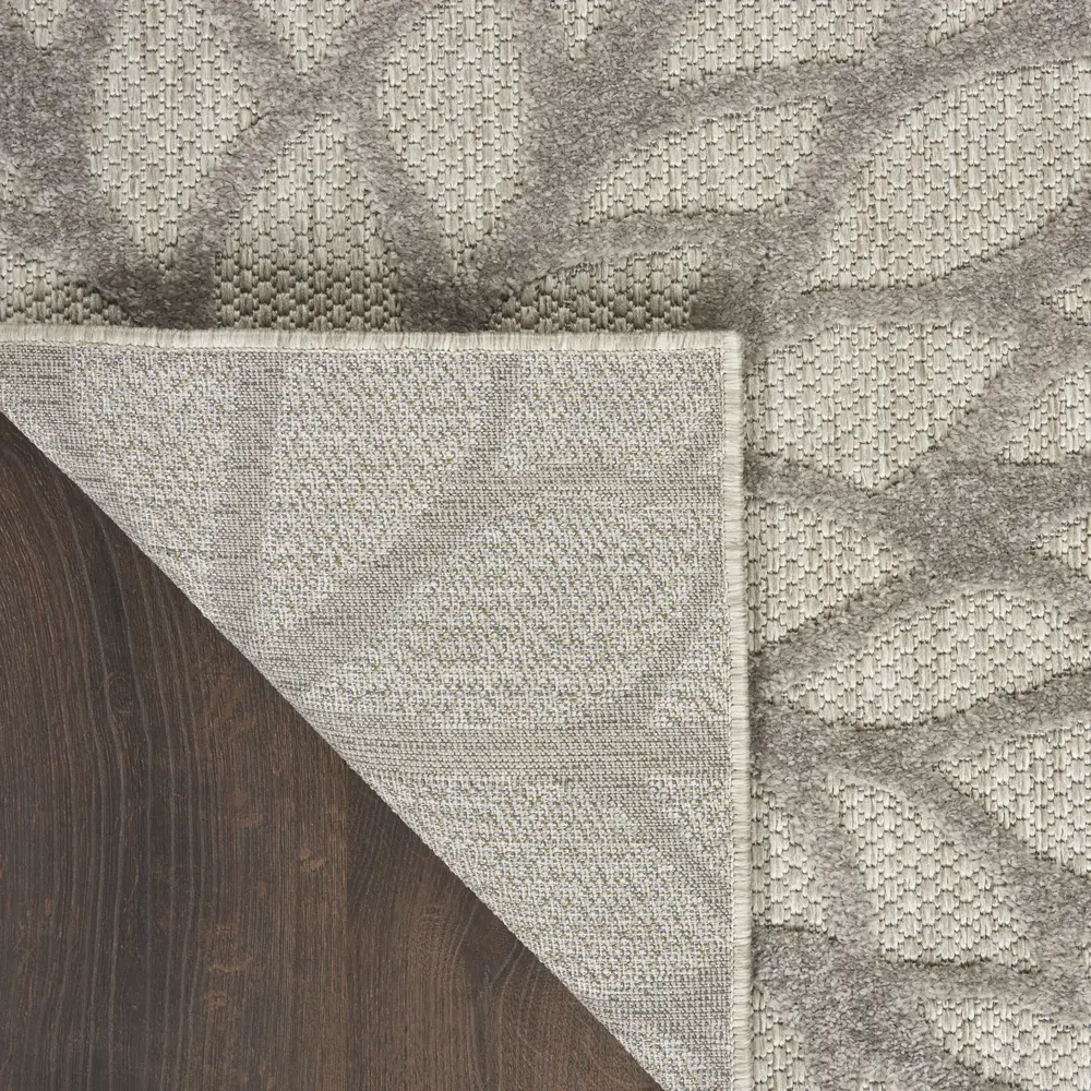 Nourison Aloha 6' x 9' Silver Grey Tropical Rug