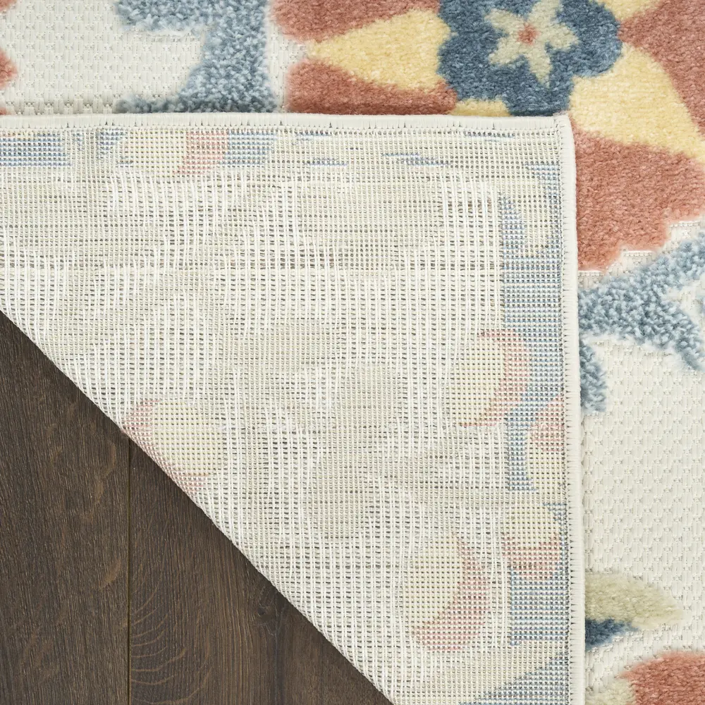 Nourison Aloha 9' x 12' Grey Multicolor Farmhouse Rug