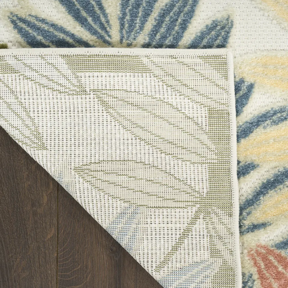 Nourison Aloha 9' x 12' Ivory Rose Modern Rug