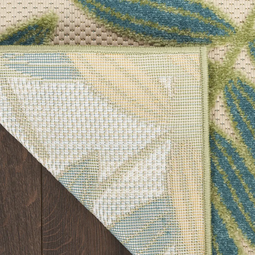 Nourison Aloha 6' x 9' Green Multicolor Outdoor Rug