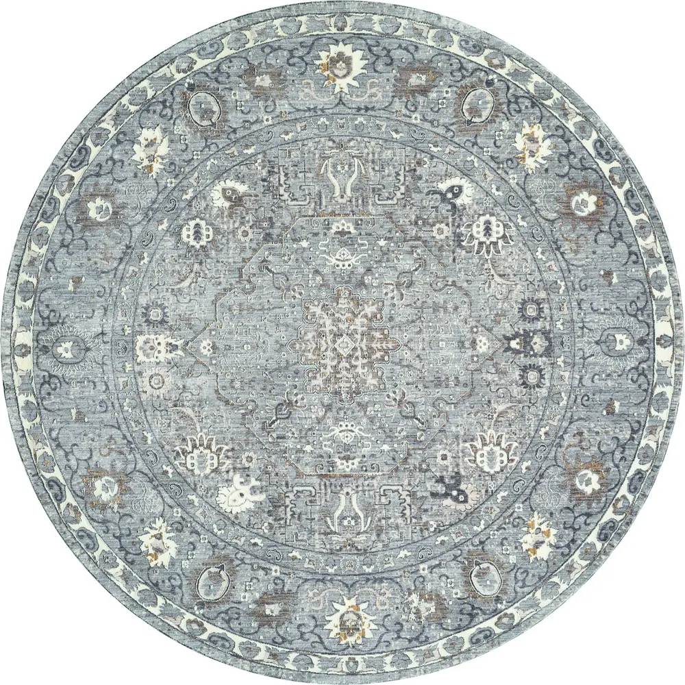 United Weavers Armada Clermont Grey Round Rug 7'11