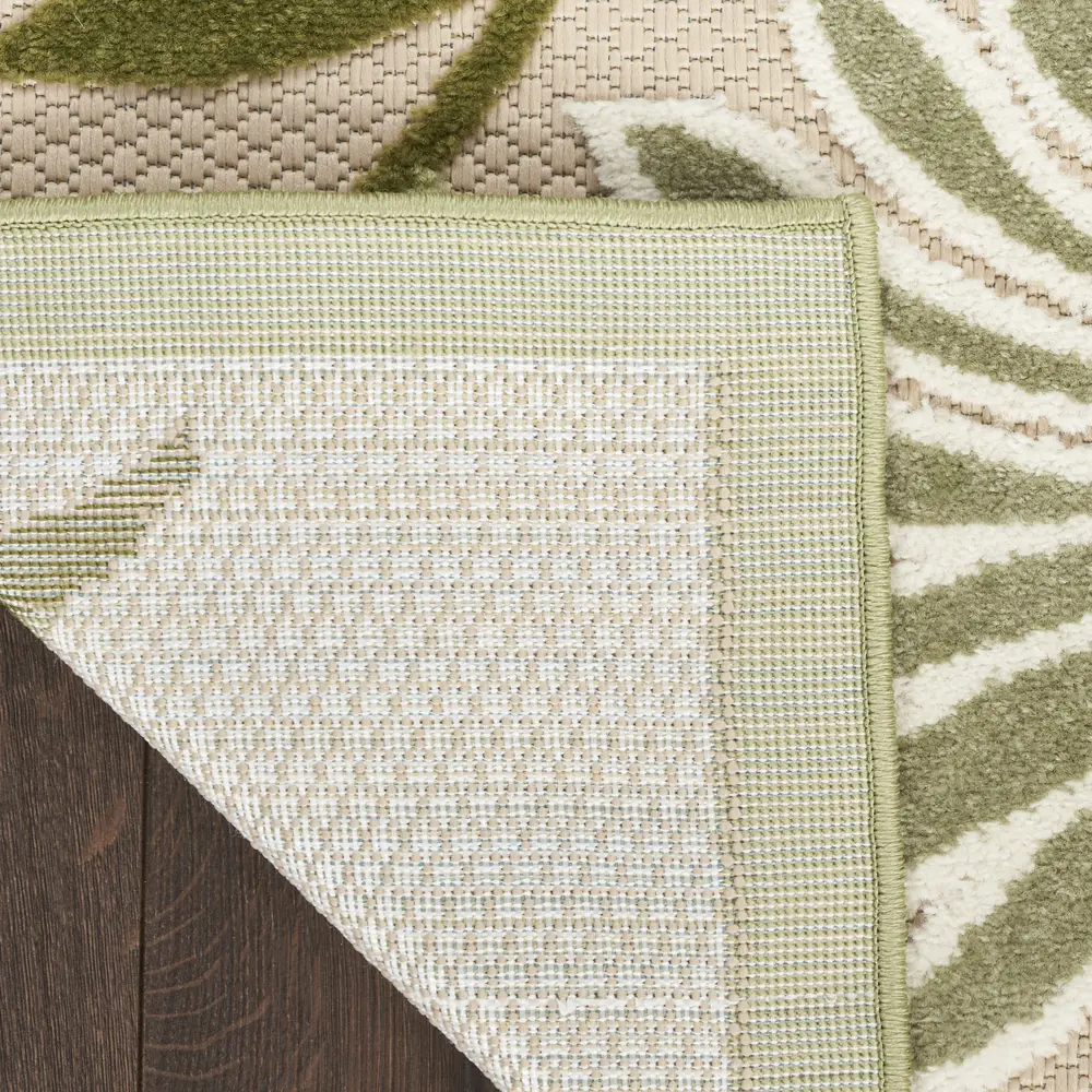 Nourison Aloha 6' x 9' Ivory Green Outdoor Rug