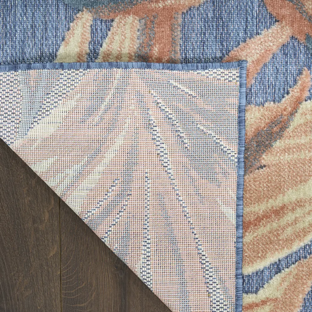 Nourison Aloha 9' x 12' Blue Rose Modern Rug