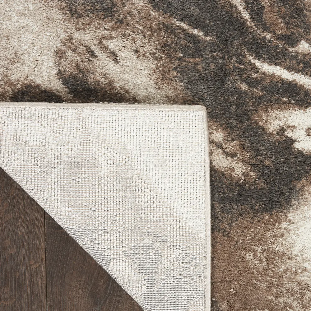 Nourison American Manor 9' x 12' Ivory Mocha Modern Indoor Rug