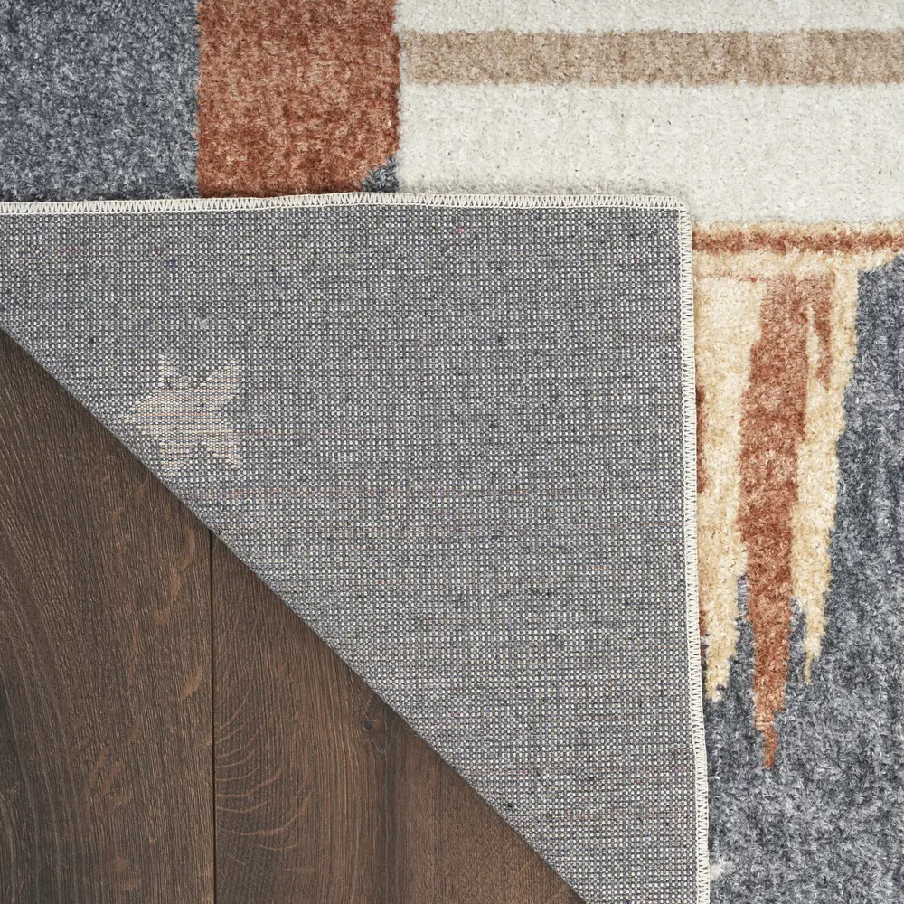 Nourison Astra Machine Washable 2' x 6' Sky Blue Kids Indoor Rug