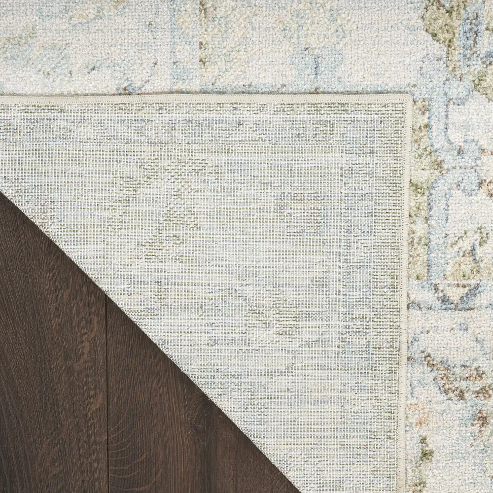 Nourison Astra Machine Washable 9' x 12' Blue Green Vintage Indoor Rug