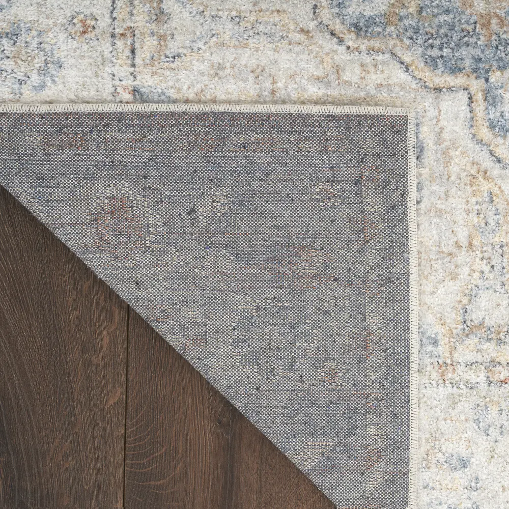 Nourison Astra Machine Washable 4' x 6' Denim Multicolor Vintage Indoor Rug