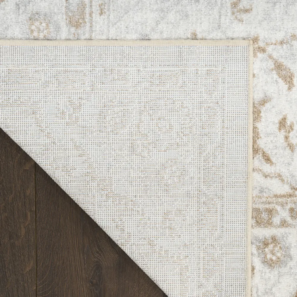 Nourison Astra Machine Washable 9' x 12' Grey Vintage Indoor Rug