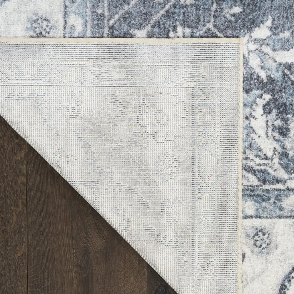 Nourison Astra Machine Washable 4' x 6' Slate Vintage Indoor Rug