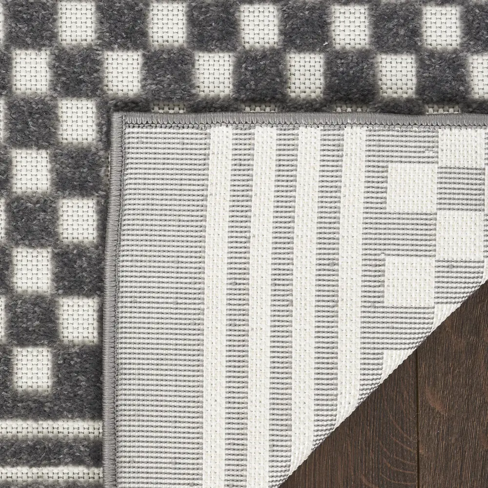 Nourison Casual 2' x 6' Grey Modern Indoor Rug