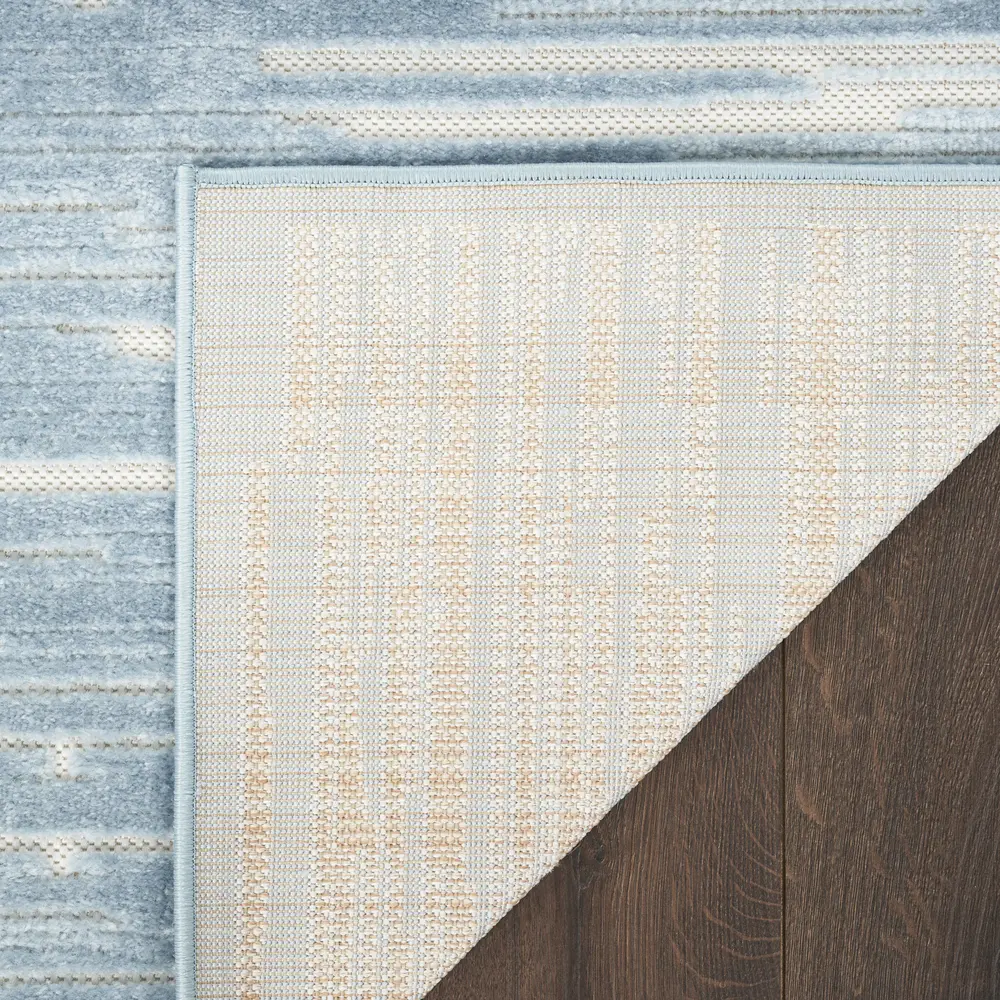 Nourison Casual 2' x 6' Blue Modern Indoor Rug