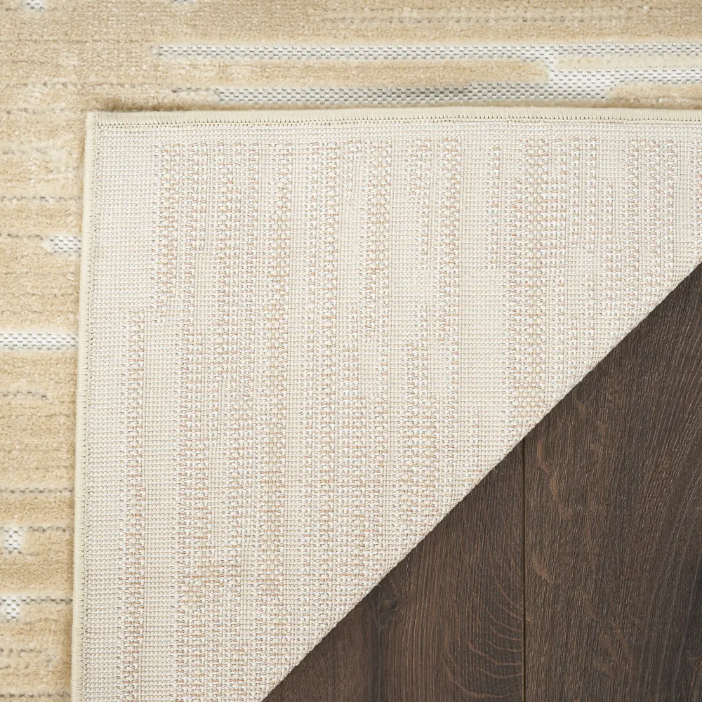 Nourison Casual 2' x 6' Taupe Modern Indoor Rug