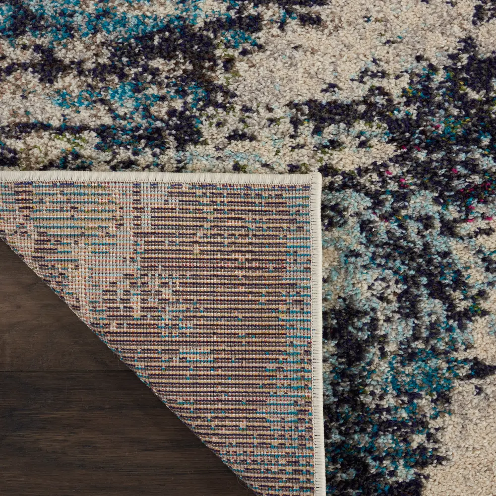 Nourison Celestial 10' x 14' Ivory Teal Blue Modern Indoor Rug