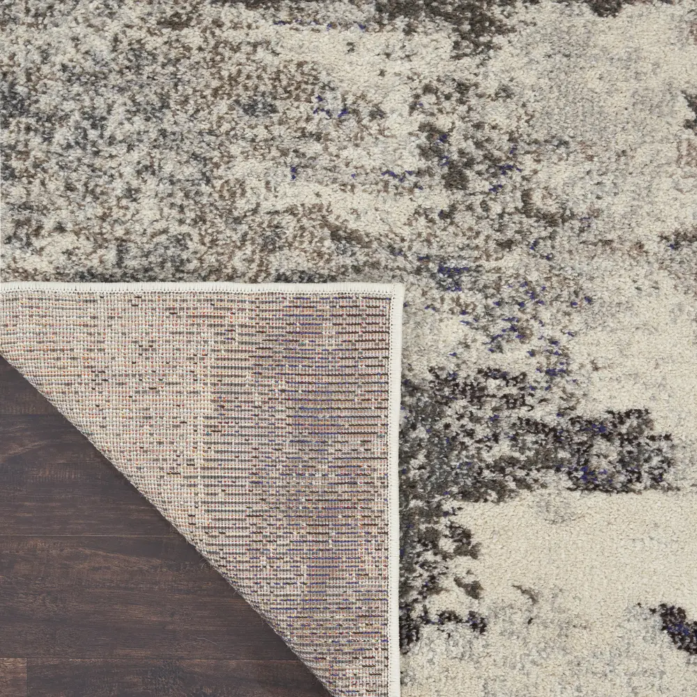 Nourison Celestial 2' x 6' Ivory Grey Modern Indoor Rug