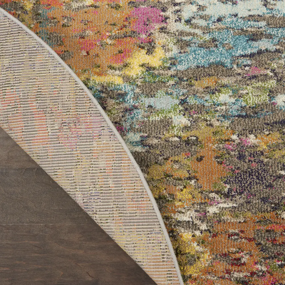 Nourison Celestial 7’10” x Round Sunset Modern & Contemporary Indoor Rug