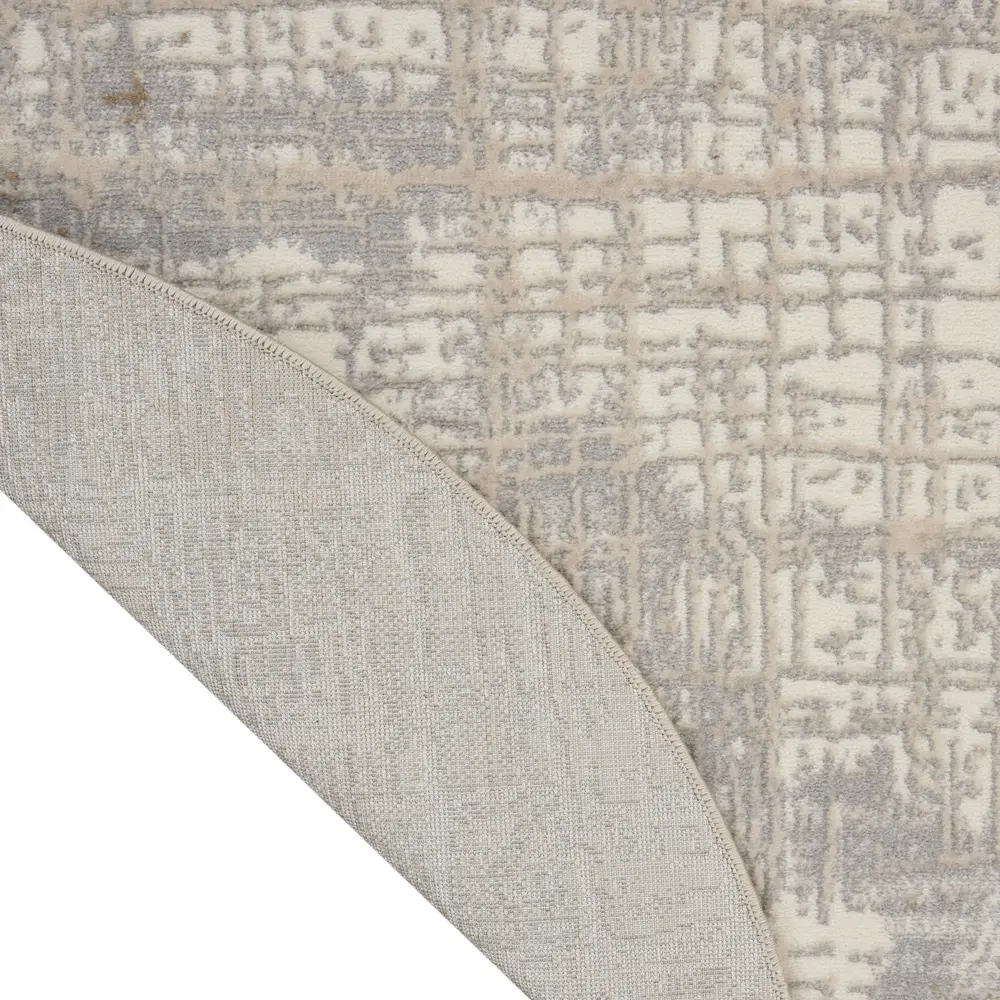 Calvin Klein CK950 Rush 6' x Round Ivory Taupe Modern Indoor Rug