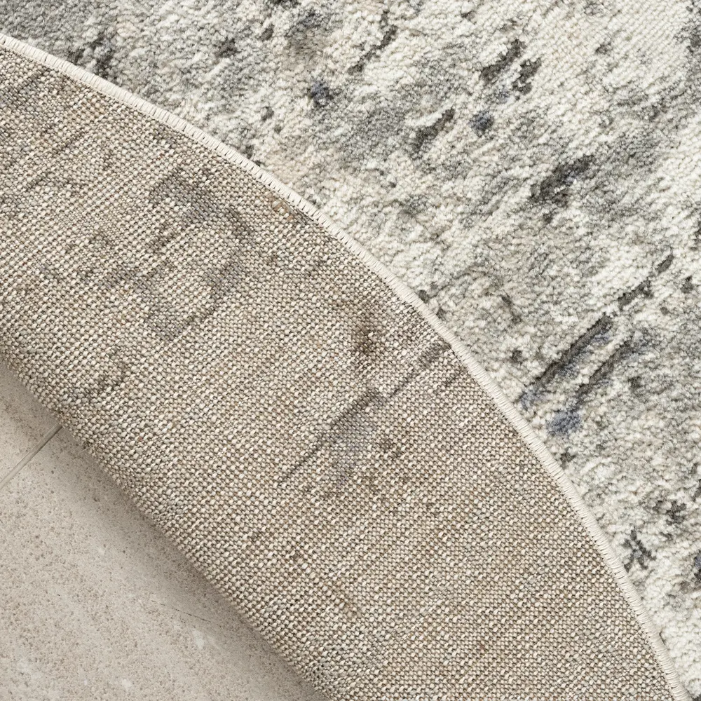 Nourison Concerto 8' x Round Ivory Blue Grey Modern Indoor Rug