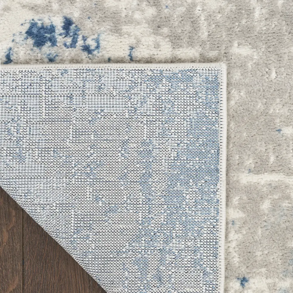 Nourison Concerto 5' x Square Ivory Grey Blue Modern Indoor Rug