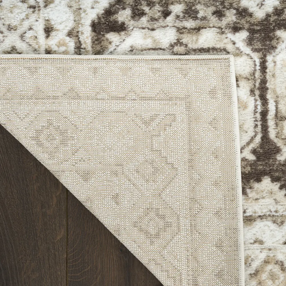 Nourison Dekor 4' x 6' Ivory Brown Vintage Indoor Rug