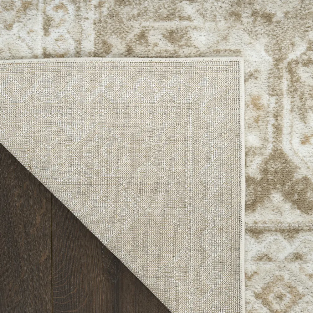 Nourison Dekor 4' x 6' Ivory Taupe Vintage Indoor Rug