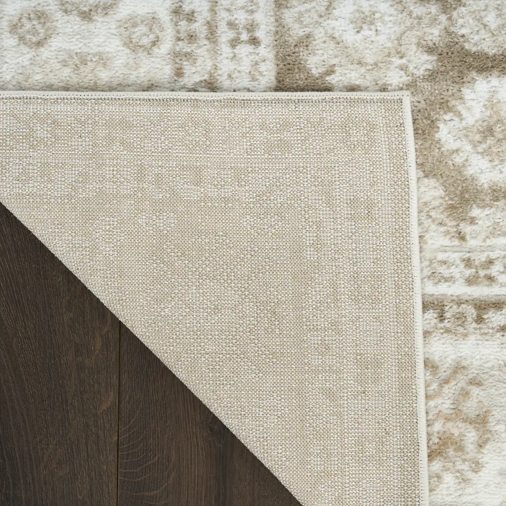 Nourison Dekor 2' x 4' Ivory Taupe Vintage Indoor Rug