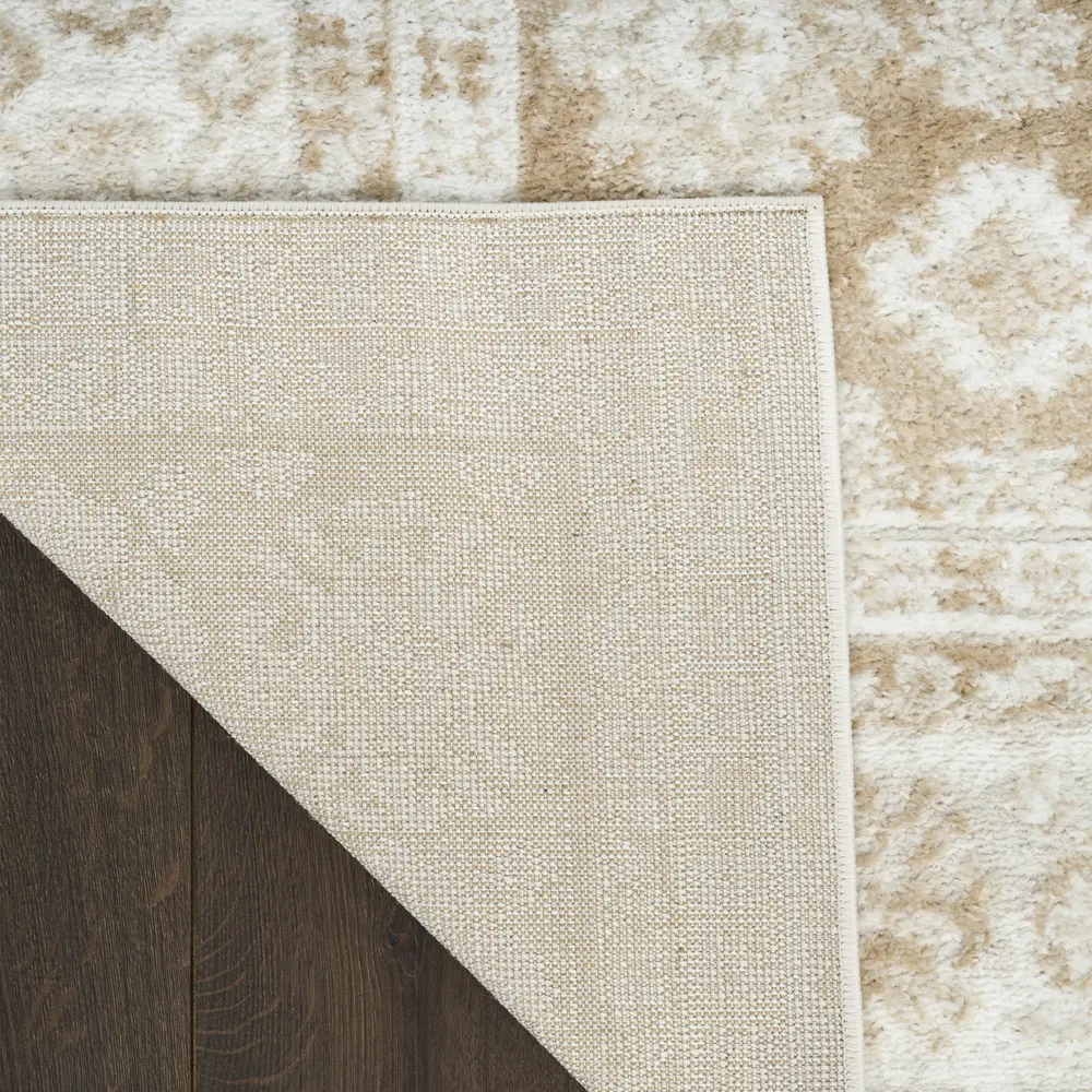 Nourison Dekor 2' x 4' Cream Beige Vintage Indoor Rug