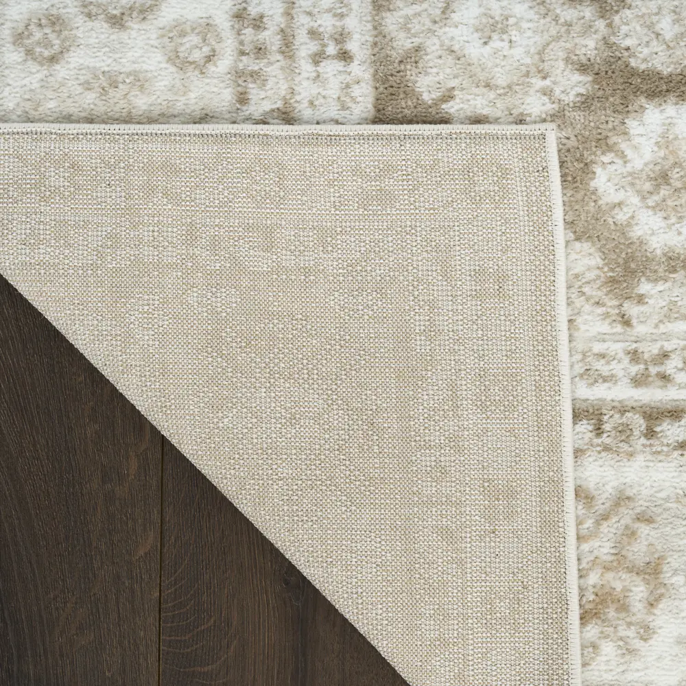 Nourison Dekor 4' x 6' Ivory Taupe Vintage Indoor Rug