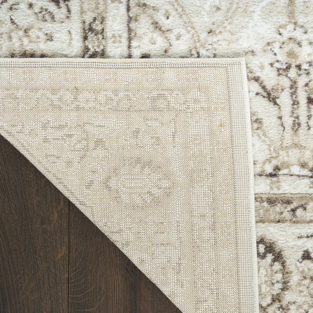 Nourison Dekor 2' x 4' Ivory Brown Vintage Indoor Rug