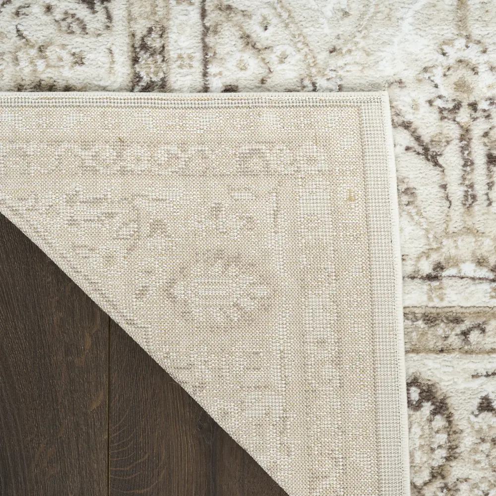 Nourison Dekor 4' x 6' Ivory Brown Vintage Indoor Rug