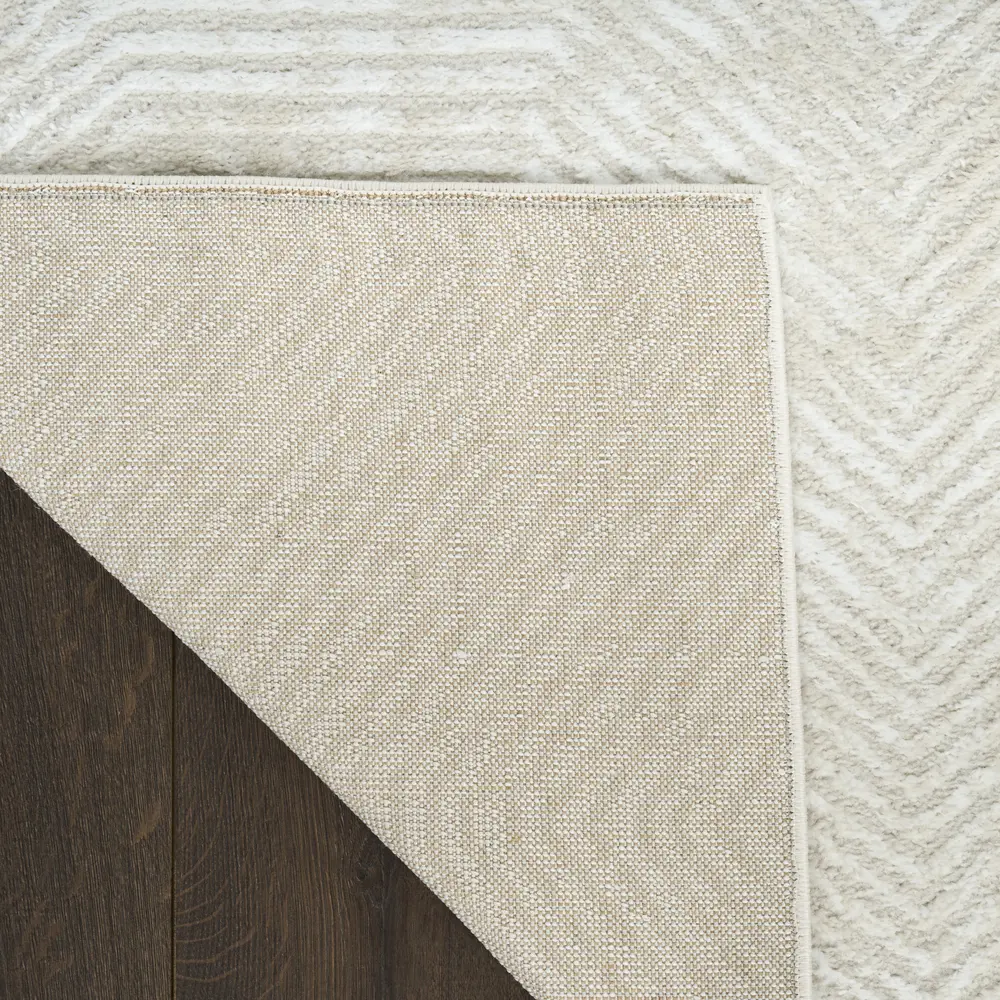 Nourison Dekor 2' x 4' Ivory Beige Modern Indoor Rug