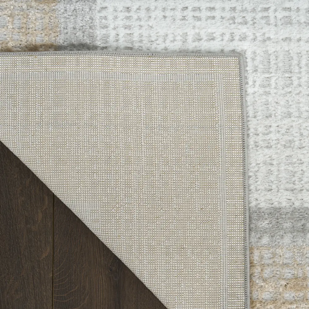 Nourison Dekor 2' x 4' Grey Modern Indoor Rug