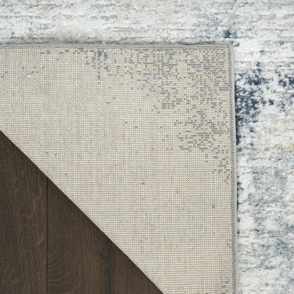 Nourison Dekor 2' x 4' Grey Navy Modern Indoor Rug