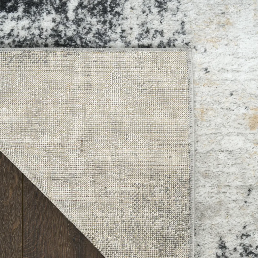 Nourison Dekor 4' x 6' Grey Charcoal Modern Indoor Rug