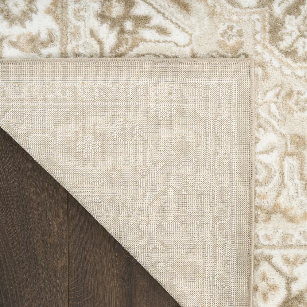 Nourison Dekor 2' x 4' Taupe Ivory Vintage Indoor Rug