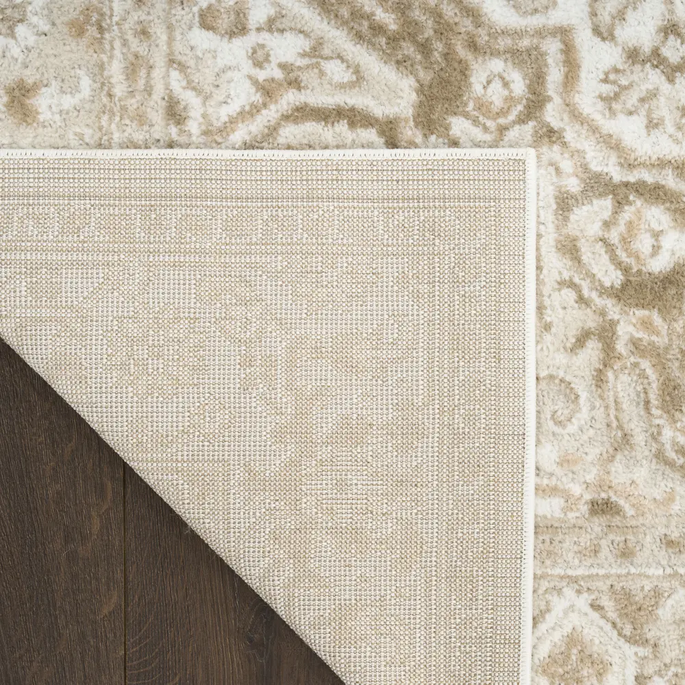 Nourison Dekor 2' x 4' Ivory Taupe Vintage Indoor Rug