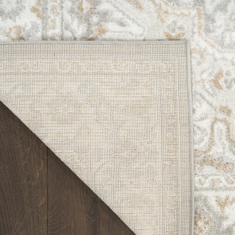 Nourison Dekor 4' x 6' Light Grey Vintage Indoor Rug