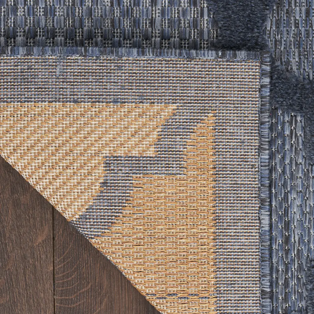 Nourison Easy Care 4' x 6' Navy Blue Modern Rug