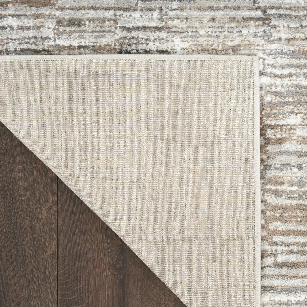 Nourison Eco-Friendly 9' x 12' Ivory Mocha Modern Indoor Rug