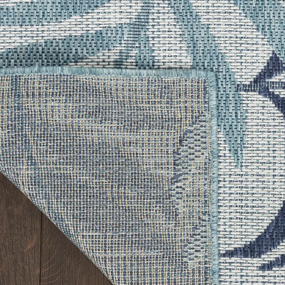 Nourison Garden Oasis 9' x 12' Blue Tropical Rug