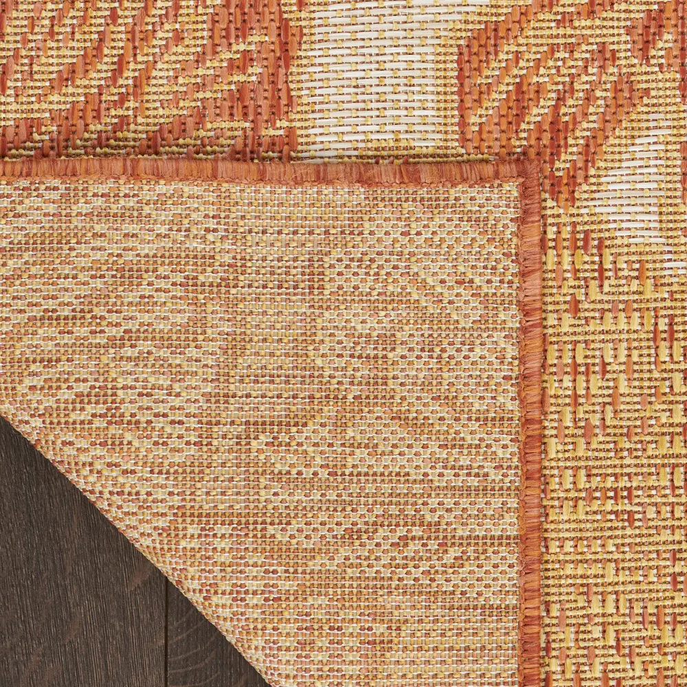 Nourison Garden Oasis 2' x 8' Coral Tropical Rug