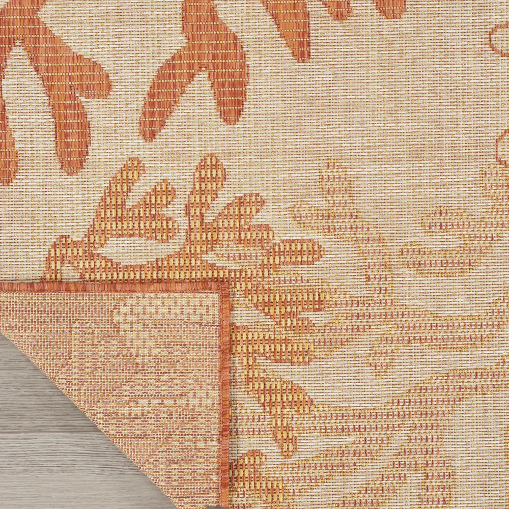 Nourison Garden Oasis 4' x 6' Coral Coastal, Nautical & Beach Rug