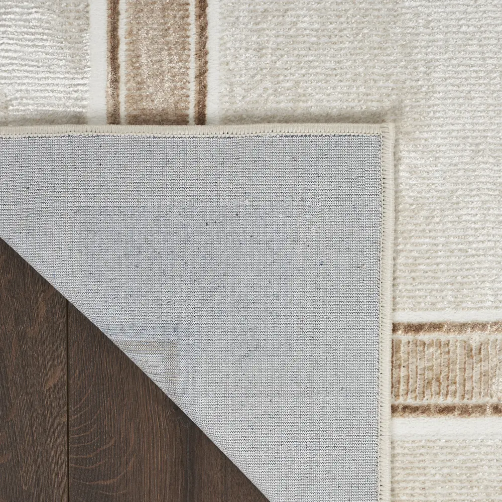 Nourison Glam 9' x 12' Ivory Cream Contemporary Indoor Rug