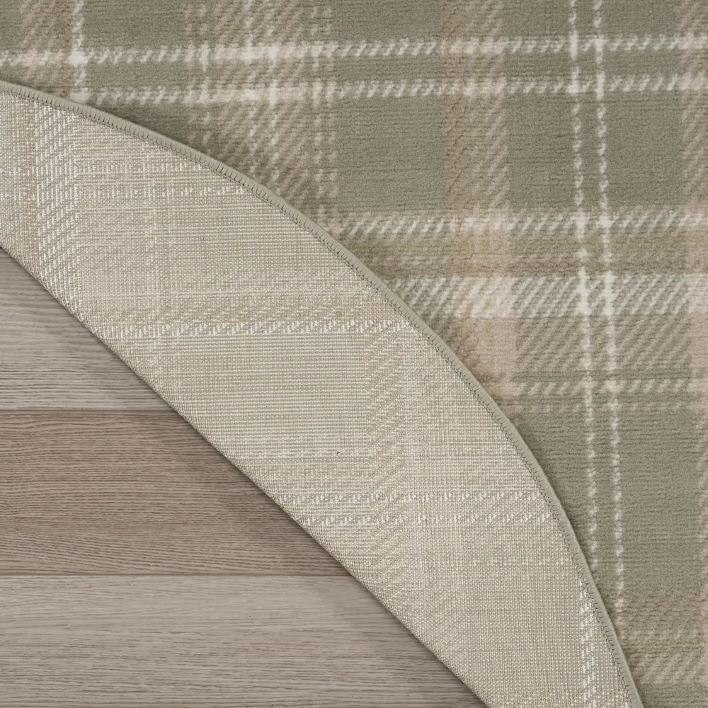 Nourison Grafix 4' x Round Olive Farmhouse Indoor Rug