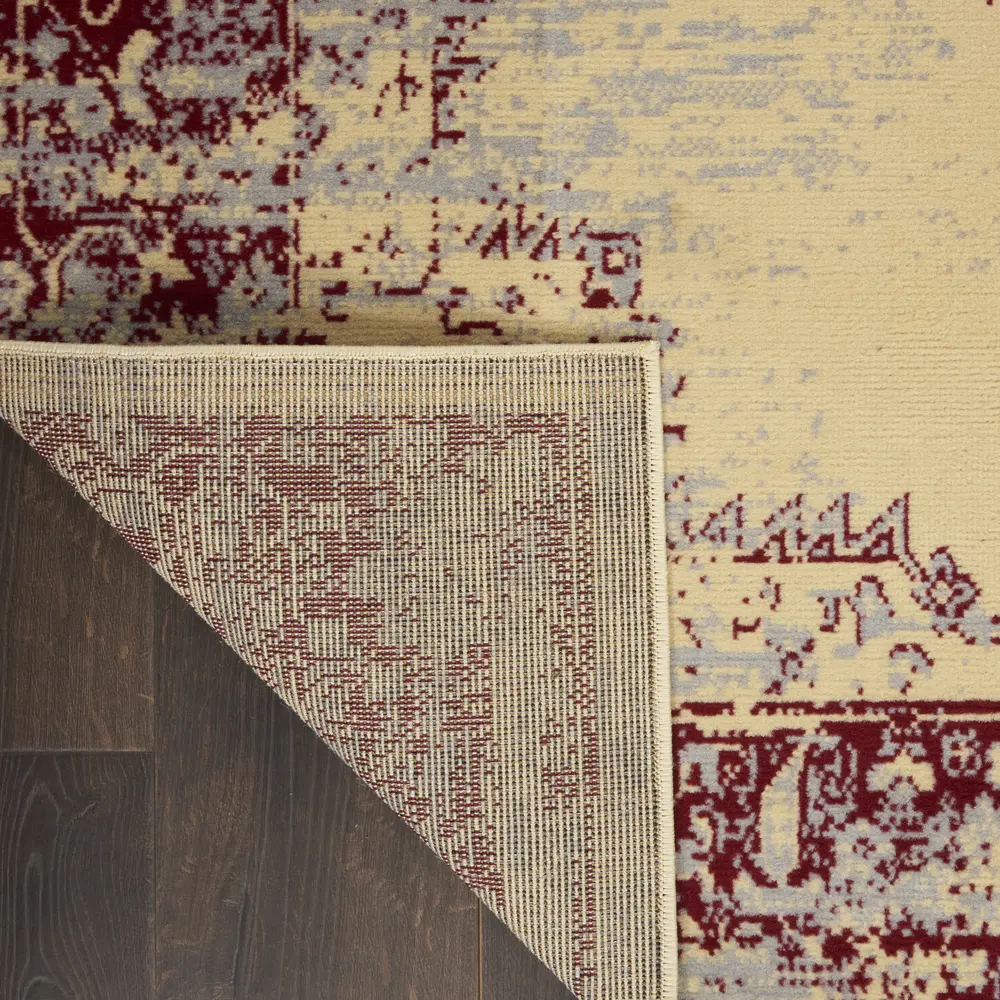 Nourison Grafix 7' x 10' Cream Red Vintage Indoor Rug