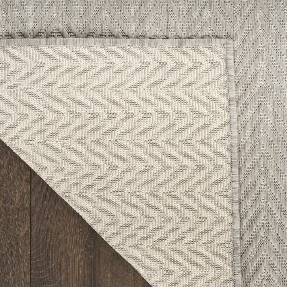 Nourison Horizon Indoor/Outdoor 10' x 14' Grey Modern Rug