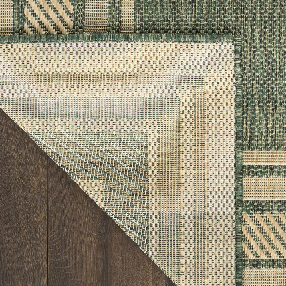 Nourison Horizon Indoor/Outdoor 3' x 5' Green Modern Rug